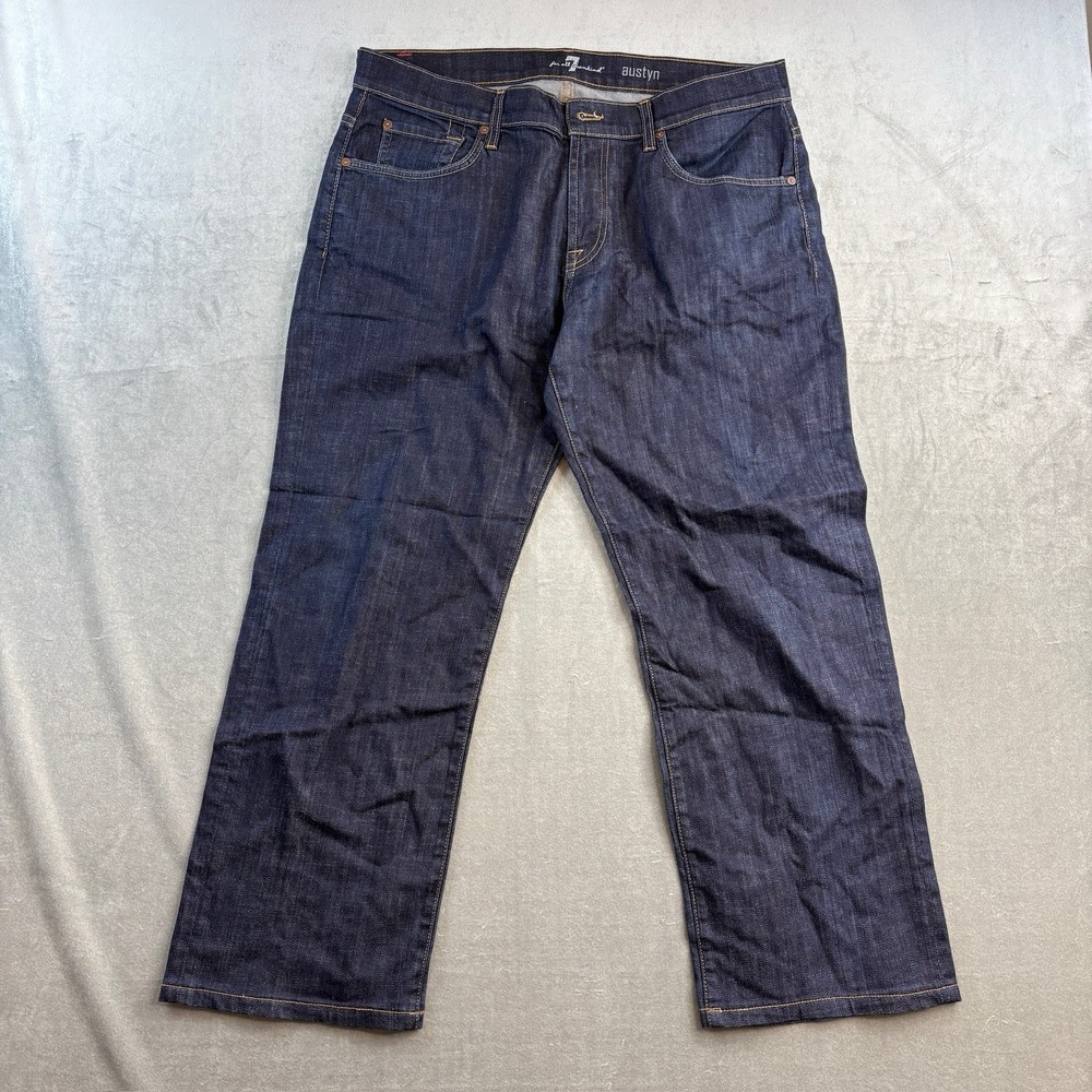 7 For All Mankind Austyn Straight Jeans Dark Wash Size 36